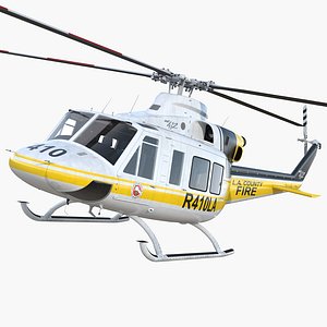 3D model bell 412 department helicopter