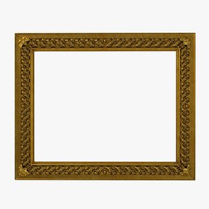 baroque picture frame 8 3d model