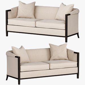 3D model Ethan Allen Mont Rose Exposed Wood Sofa