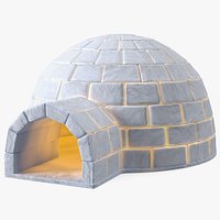 Eskimos Igloo Glows at Night