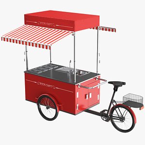 Bicycle Food Cart 3D model