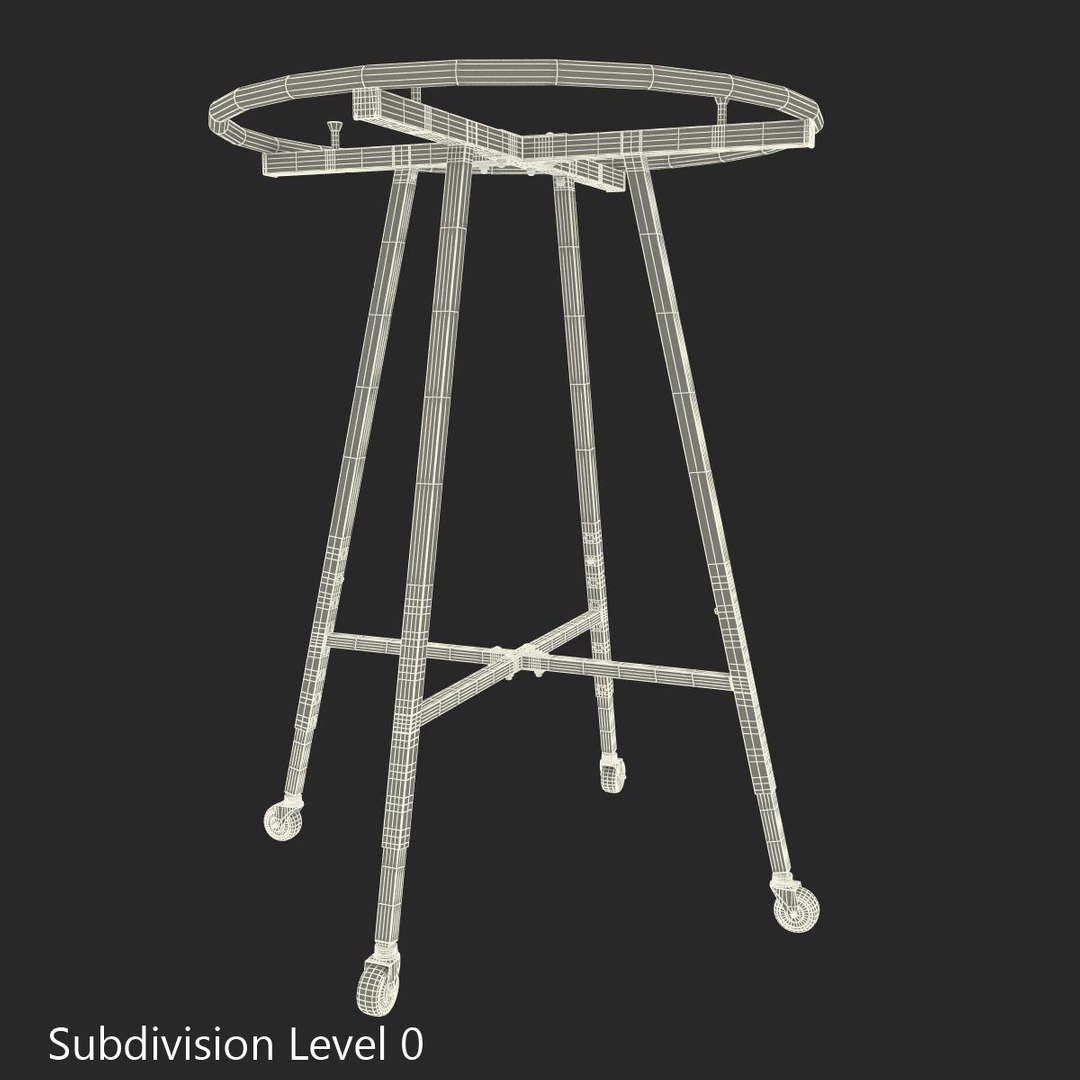 3d model clothing rack wheels