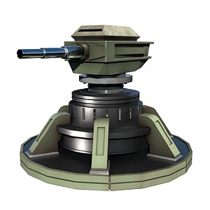 Sci-fi Turret PBR 3D