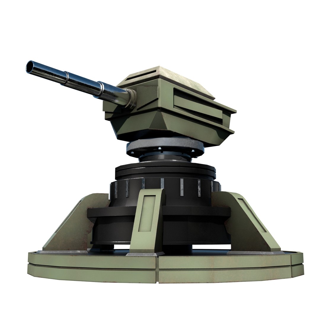 Sci-fi Turret Pbr 3d - Turbosquid 2323922