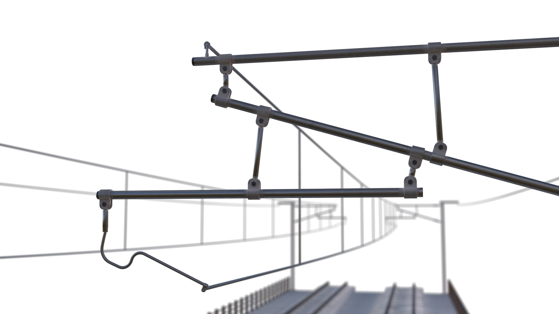 High Speed Rail Bridge Section 3D Model - TurboSquid 1991745