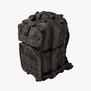 Black Tactical military backpack for soldiers