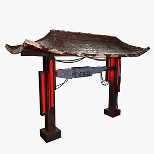 3D model Cyberpunk Torii Gate