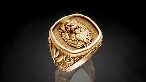 lion luxury ring