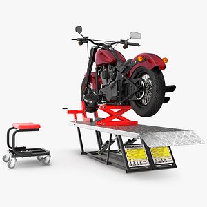 QuickJack Motorcycle Lift with Harley Davidson Softail Slim