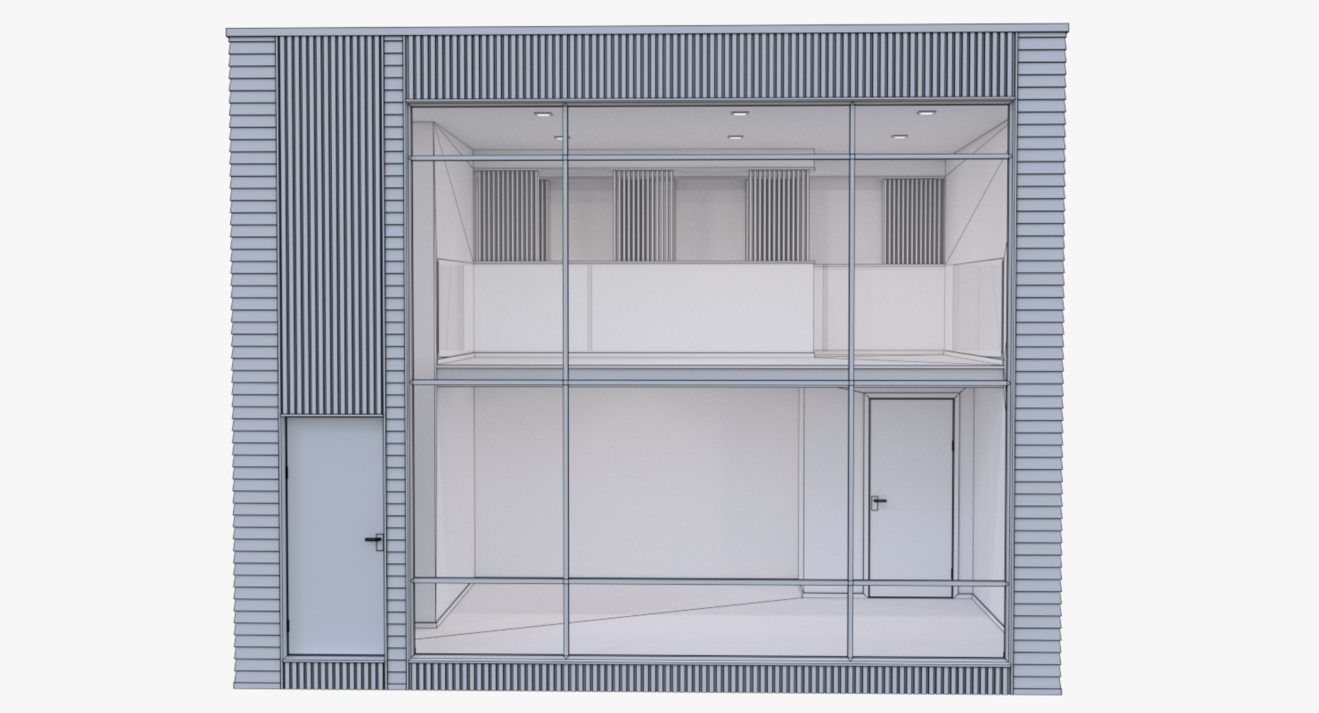 3d model modern micro home interior