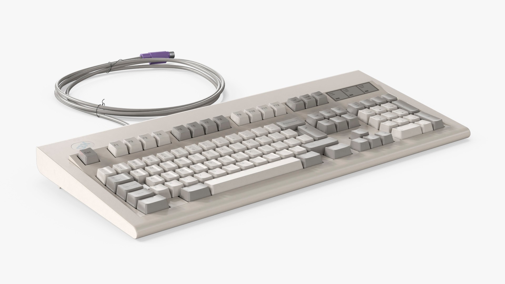 IBM Model M Mechanical Keyboard PS 3D model preview
