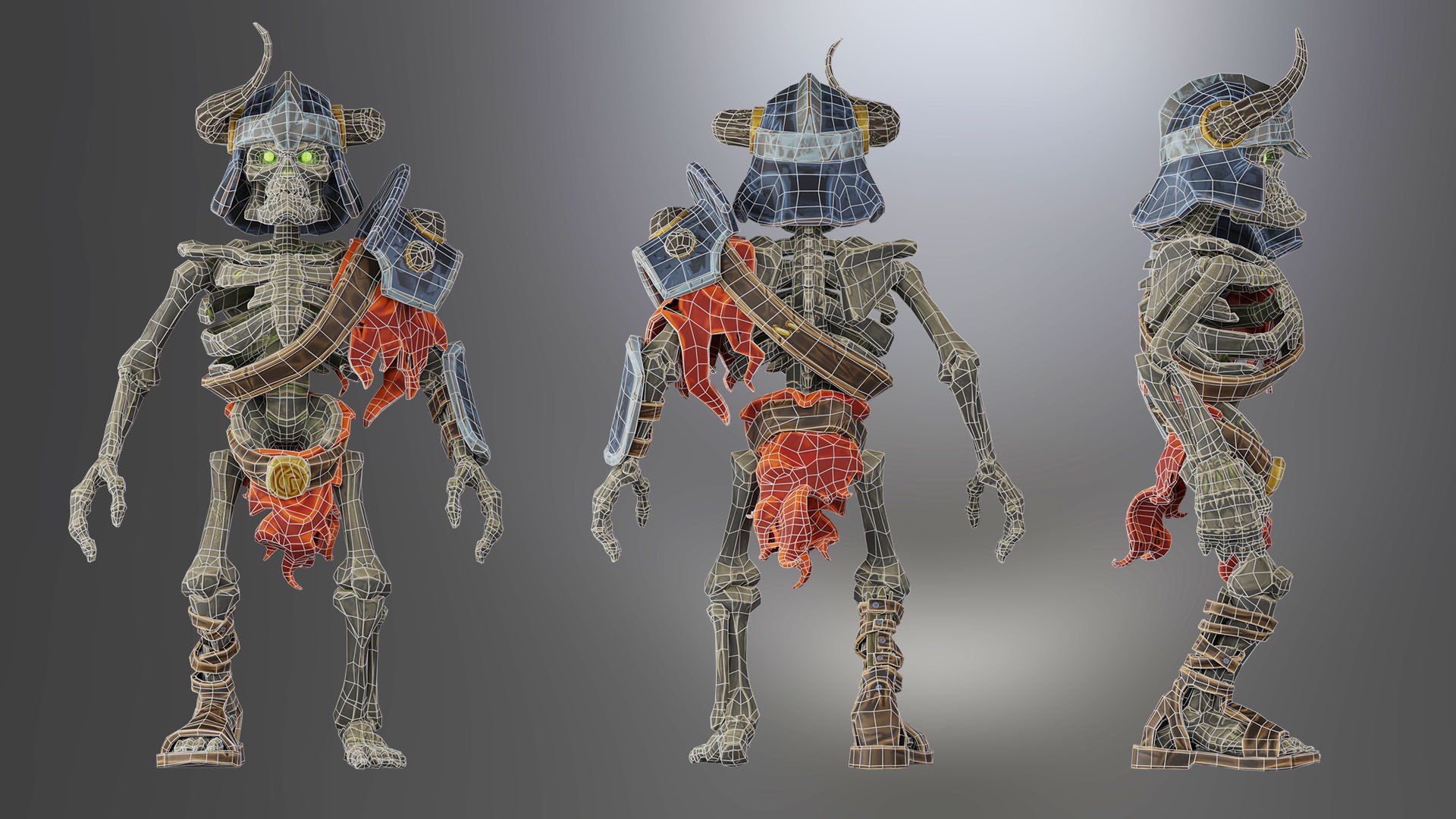 3D Low Poly Animated Warrior Skeleton Character https://p.turbosquid.com/ts-thumb/Zj/OAi6wI/28/10_skeleton_wire/jpg/1699368516/1920x1080/fit_q87/b76a2ba7b58e8a16523aa275e42f0d0ae93e2d83/10_skeleton_wire.jpg