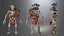 Animated Low Poly Warrior Skeleton Character