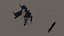 Animated Low Poly Warrior Skeleton Character