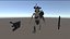Animated Low Poly Warrior Skeleton Character