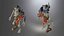Animated Low Poly Warrior Skeleton Character