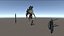 Animated Low Poly Warrior Skeleton Character
