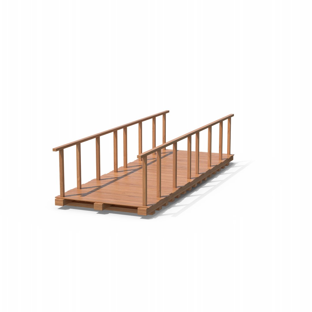 Wooden Bridge 3D Model - TurboSquid 2119892