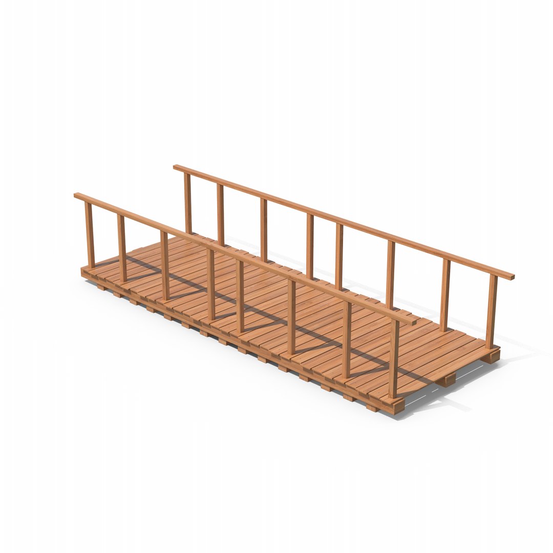 Wooden Bridge 3D Model - TurboSquid 2119892