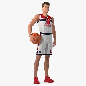 teenage boy basketball ball 3D model