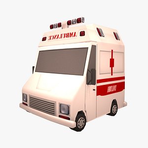 3d cartoon ambulance model