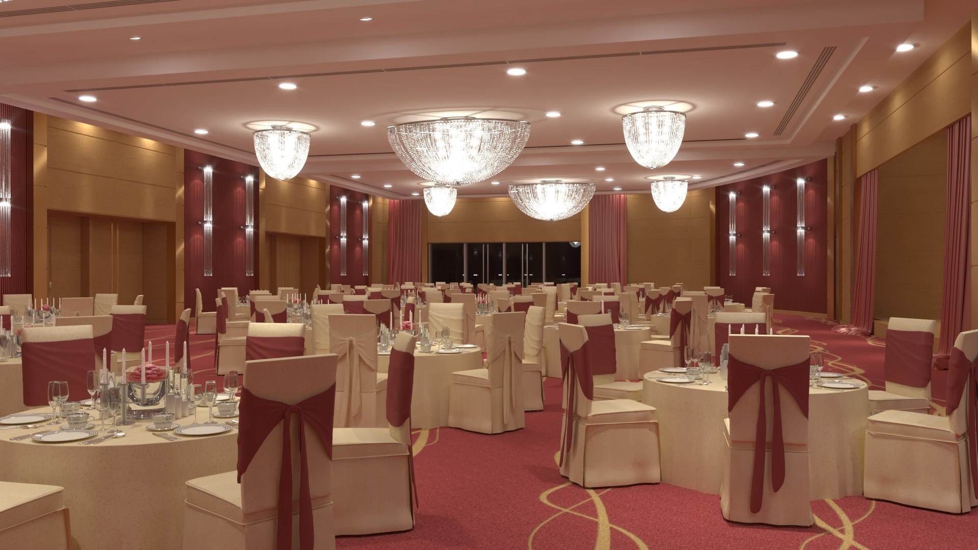 3D Model Ballroom - TurboSquid 2073325