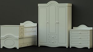 MDF BABY BEDROOM FURNTURE SET