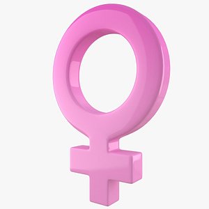3d female gender symbol model