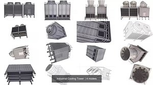3D model Industrial Cooling Tower