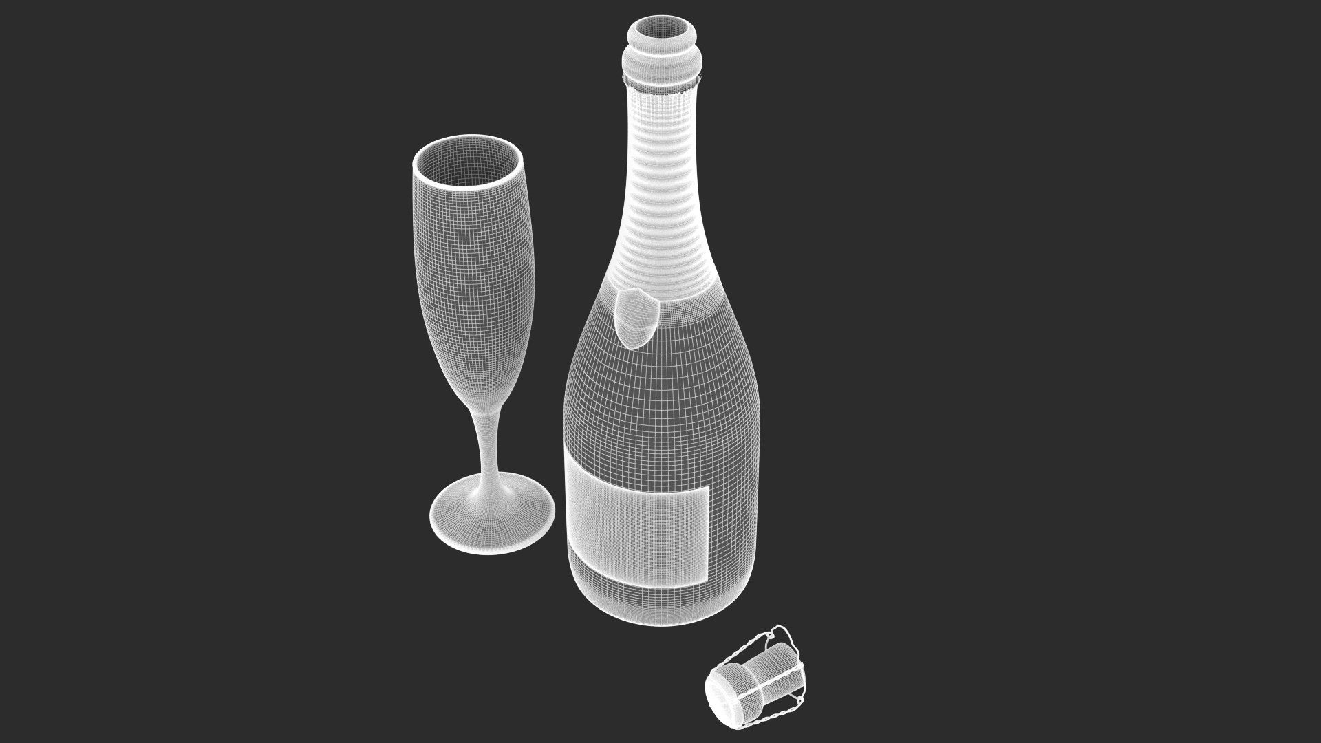 Opened Champagne Bottle 3D model https://p.turbosquid.com/ts-thumb/Zj/YIMgV5/Xg/wire1.2/jpg/1638547441/1920x1080/fit_q87/96689672a9728062673dccec537d64e0eb720f6a/wire1.2.jpg
