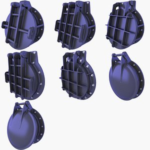 7 Flap Gate Valves SET v3