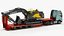 Volvo FH and Excavator VOLVO EC380El on Lowboy Trailer 3D model