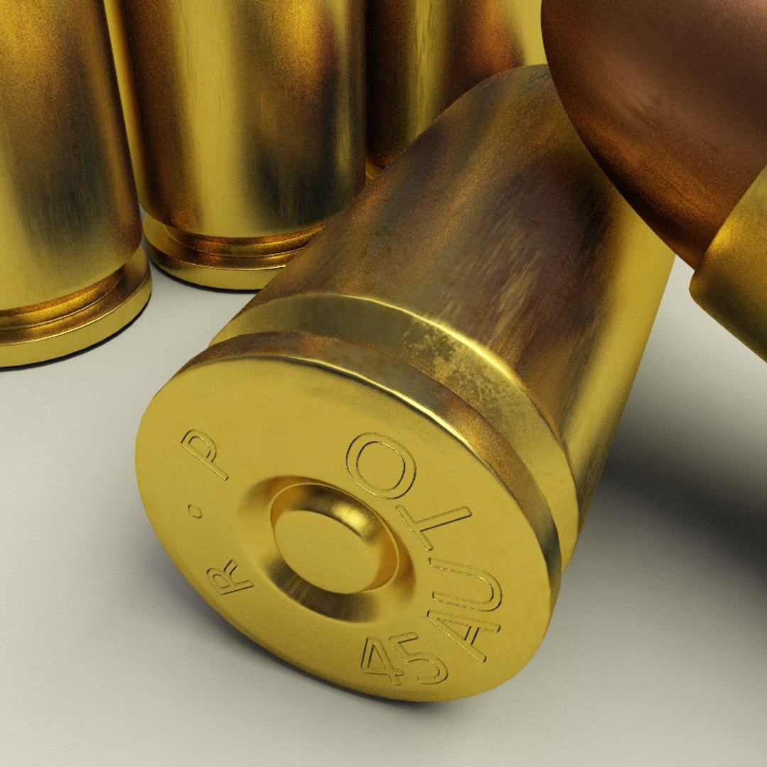 pistol cartridges 3d model