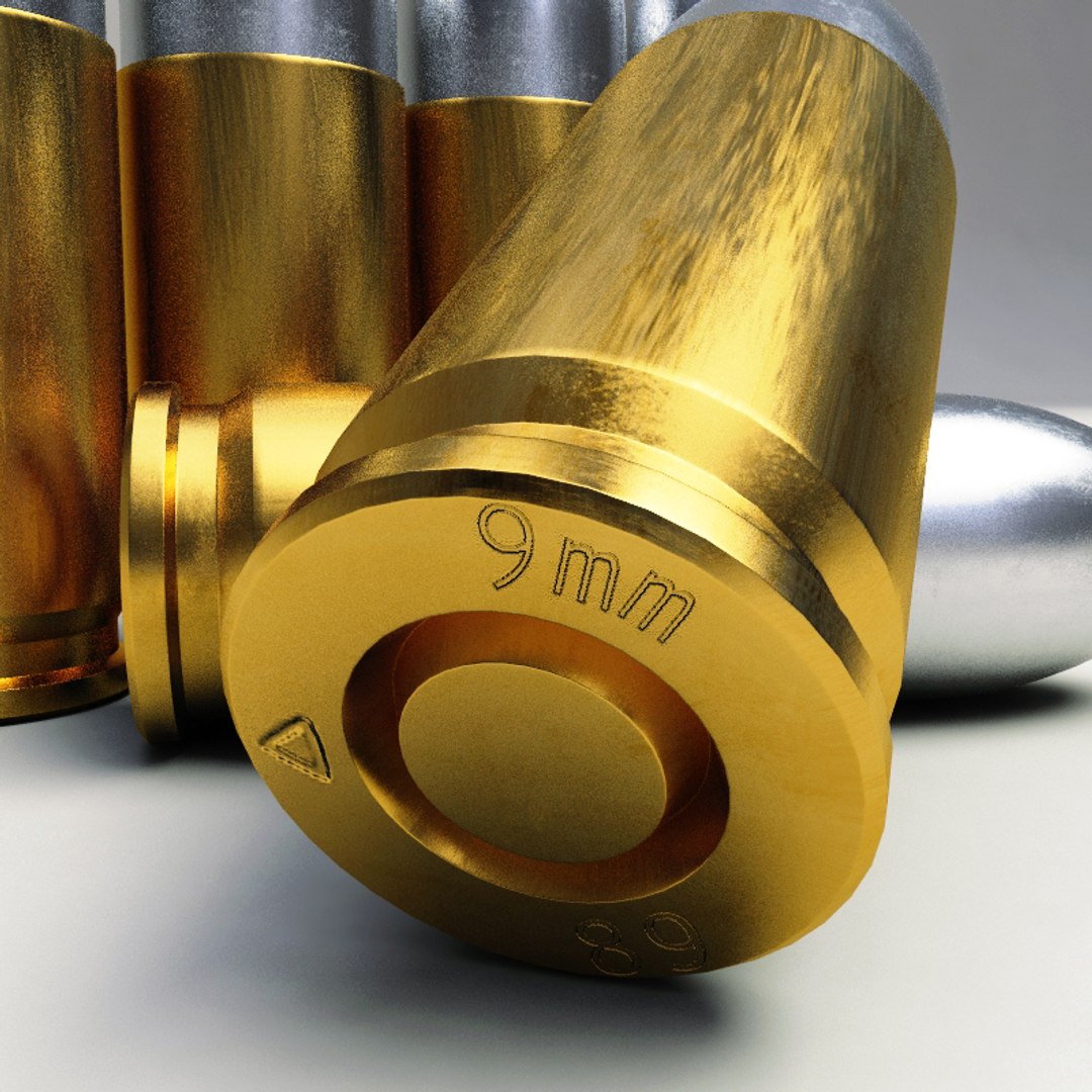pistol cartridges 3d model