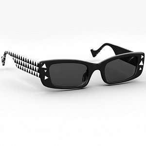 3D Sunglasses Retro Tris PBR