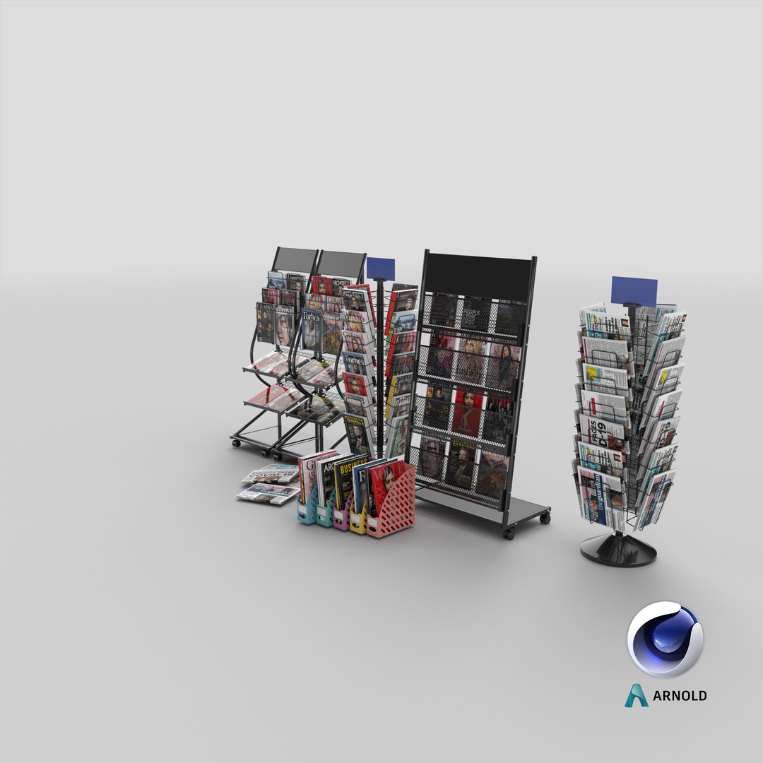 Detailed Magazine And Newspaper Stands Collection model https://p.turbosquid.com/ts-thumb/Zj/hSYrw6/pd/stemcell_cinema_4d_arnold_render/png/1697603504/1920x1080/fit_q87/32aa3548c9246230878c950a0db5e7ec378561c7/stemcell_cinema_4d_arnold_render.jpg
