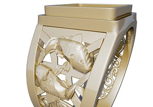 ring pisces 3d obj