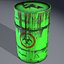Toxic waste barrel, hazardous. Game ready!