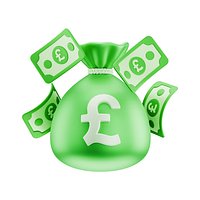Banknote Pound Money Bag Icon