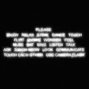 please text neon light sculpture by jeppe hein