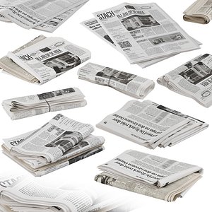 folded stack newspaper model