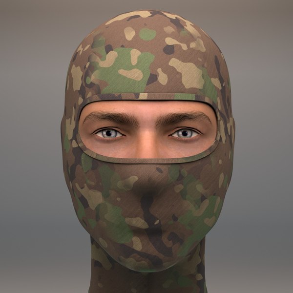 Modello 3D Maschera da passamontagna militare (Woodland) - TurboSquid  1298001
