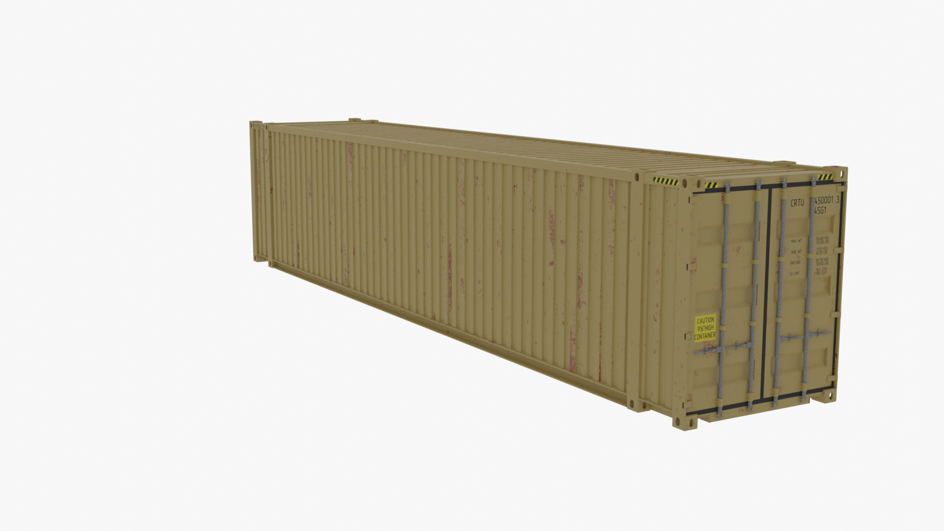 3D 45ft Shipping Container High Cube - TurboSquid 2035050