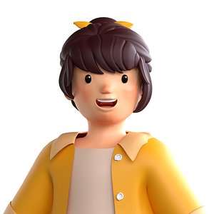 Woman Wearing a Shirt and Short 3D model