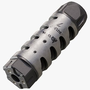 Muzzle brake compensator ODIN ATLAS 7 3D model