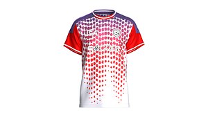 3D model Men USA Abstract Scatter Fade Soccer Jersey