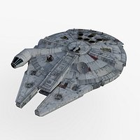 Millennium Falcon - Starship Starwar Low-poly