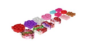 Mini Valentines Pop It Fidget Toys Set