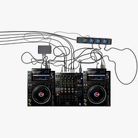 DJ Booth Cables Set for DJM-900NXS2 and 2 CDJ-3000 with Real Lengths and 4 Looks