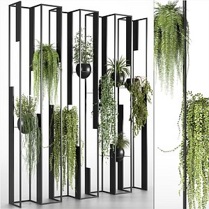 3D Iron Partition with Plants Corona